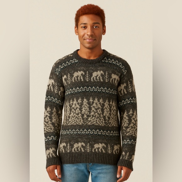 ✨Vintage USA wool sweater crew Eddie Bauer - Picture 3 of 9